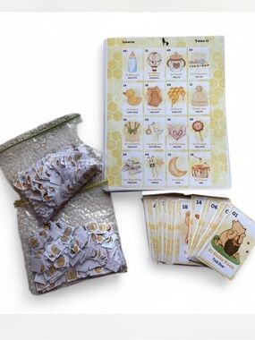 Winnie the Pooh: 85 Bilingual Large Lotería/Bingo Card & 54 Calling Card
